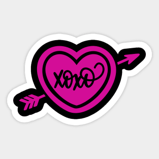 XOXO Cupid heart Sticker